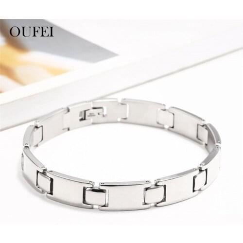 OUFEI Stainless Steel Jewelry Woman Vogue 2019 Charm Cuff Bracelets Bangles Women Jewellery Accessories Gifts For Women