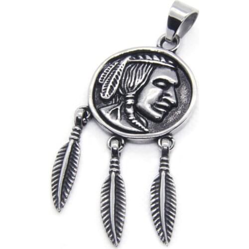 1pc Newest Cool Indian Motorcycles Pendant 316L Stainless Steel Jewelry Band Party Indian People Pendant
