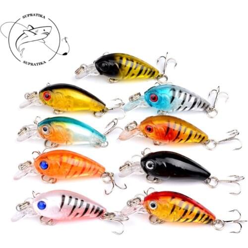 1Pcs 4g/4.5cm Saltwater Crankbait Sea Fishing Lures Baits Floating Mini Wobblers Artificial Pesca Isca 10# Hook