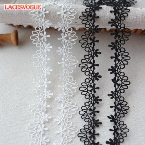 14yards 2.2cm Embroidery lace ribbon Necklace material DIY patchwork Dress edge Garment needlework sewing accessories 611