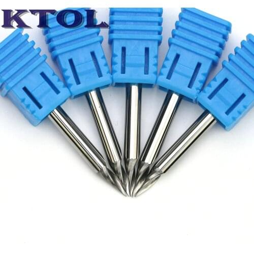 3.175*60 Degree 0.2/0.4mm Tip One Flute Endmill V Carving Bit Spiral Carbide Engraving Cutter CNC Milling Tools for Metal Steel