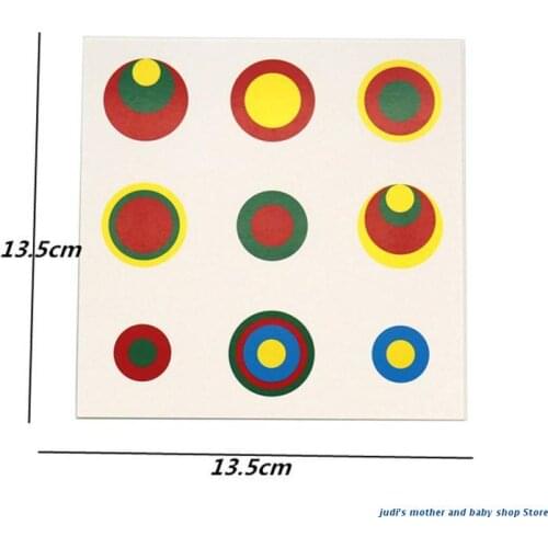 67JC Montessori Wooden Cylinders Educational Toys With Card Kids Children Early Teaching Gift