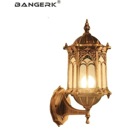 American Retro Garden Wall Lamp Outdoor Waterproof LED Porch Lights Wall Sconce Lighting Fixtures Balcony Aisle Luminaire