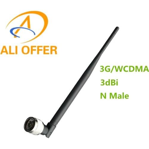 3dBi 3G Whip Antenna for 3G WCDMA 2100MHz Mobile Signal Booster Repeater,N Male Rubber Antenna Repeater Accessories