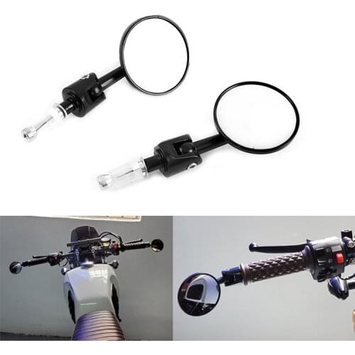 Retro Motorcycle Rearview Side Mirror Foldable Adjustable Rear View Mirrors for BMW R1200S R100r CB 500/750 Street750 Cafe Racer