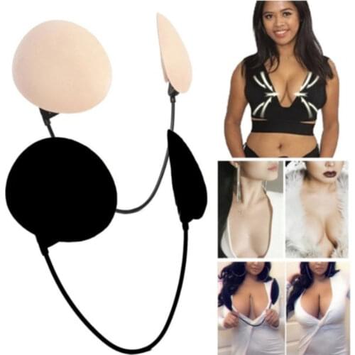 Frontless Bra Nipple Gather Patch Women Underwear Accessories Deep Plunge Bra Kit Push-up Backless Strapless Bra Invisible