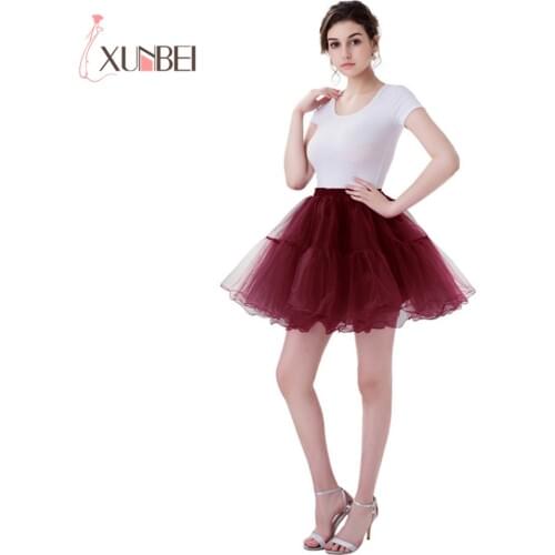 Two Layers Mini Short Tutu Skirts A Line Cocktail Prom Evening Dress Underskirt Short Tulle Petticoat Crinoline