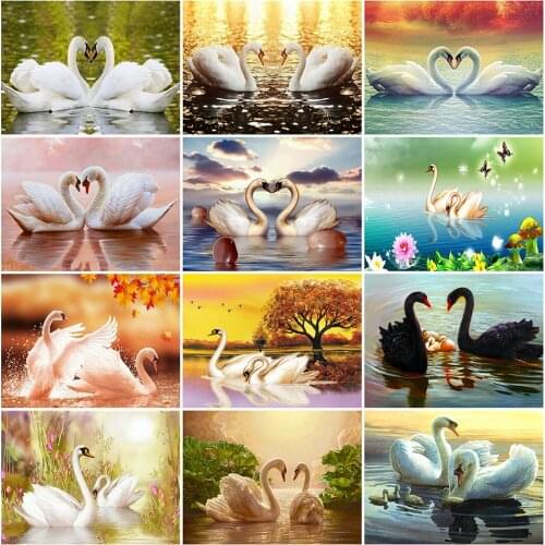 Evershine Diamond Painting Swan 5D DIY Full Square Round Diamond Embroidery Animals Cross Stitch Kit Home Decor Gift