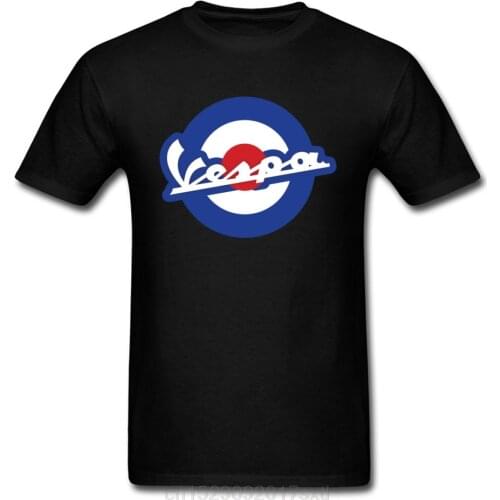 Summer Vespa T Shirt Men T-shirt Black Top Logo Clothing Motorcycles Scooters Tees Street Style Tshirt Hip Hop Moto Biker