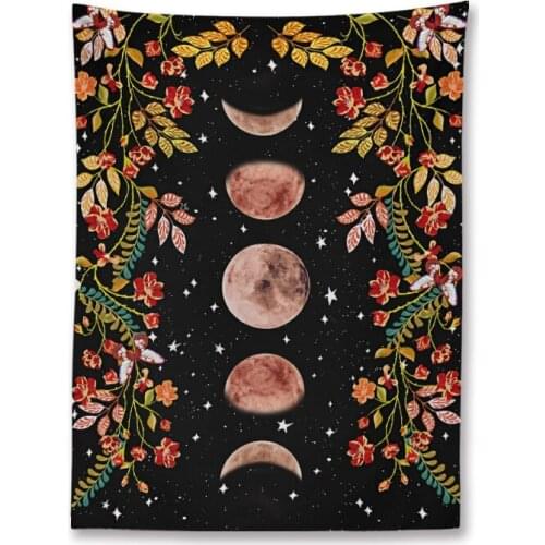 Tapestry Room Decor Wall Hanging Landscape Boho Flower Moon Witchcraft Home Decor Mural Tapestry Occult Anime Blanket