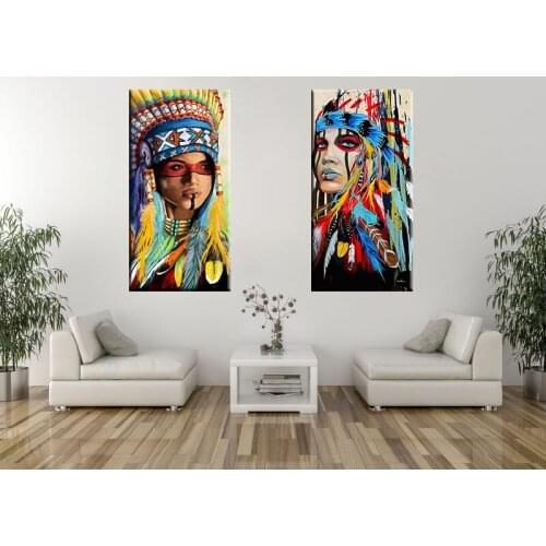 Classical African Woman Painting on The Wall Abstract Africa Women Primitive Tribe Wall Art Canvas Prints and Posters Home Decor