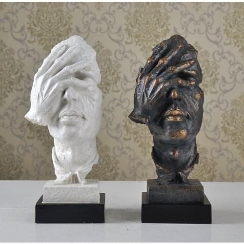 Creative gifts home accessories wholesale resin abstract three no character ornaments not do not look do not listen