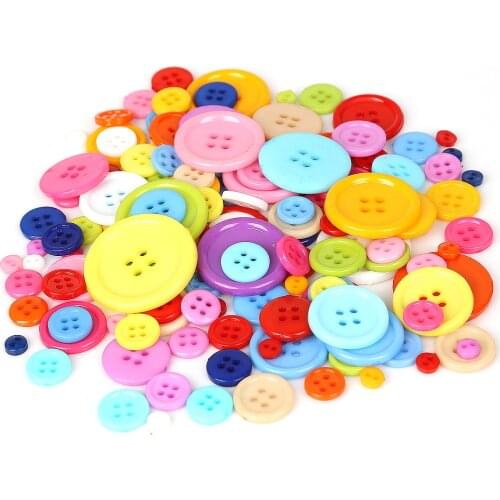 20-200pcs Multi Sizes Round Resin Mini Tiny Buttons Sewing Tools Decorative Button Scrapbooking Garment DIY Apparel Accessories