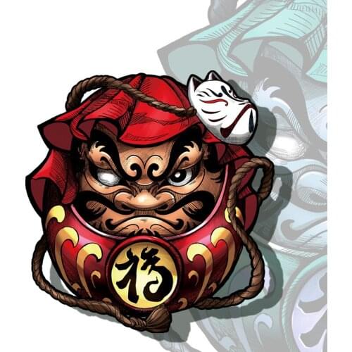 Cute Daruma Zen Founder Car Stickers Japan Style Auto Decal Window Handy Vinyl Decor Car Body Laptop Ipad Motorcycle Accessories