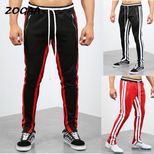 ZOGAA Pants Man New Mens Casual Sports Pants Fashion Color Matching Sports Fitness Spring Autumn Daily Large Size Street Wear