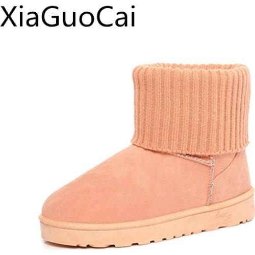 Winter New Cotton Shoes for Women Plus Velvet Warm Female Snow Boots Non-slip Short Plush Boots Waterproof Shoes