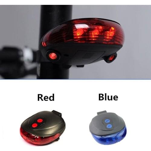 New Bicycle LED Light 2 Laser 5 LED Night Light Mountain Bike Tail Light Taillight MTB Safety Warning Rear Lamp Bike Light Hot