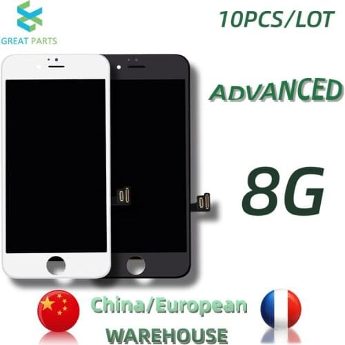 GREAT PARTS 10PCS Ship From China/Europe Advanced Premium Good Display Touch Screen digitizer Frame assembly For iPhone 8 LCD