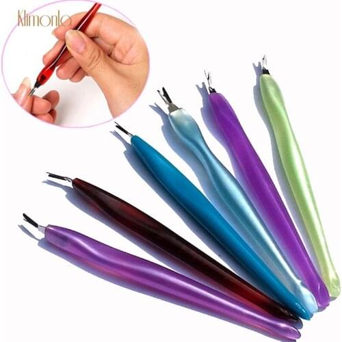 50pcs/lot Plastic Cuticle Pusher Professional Nail Dead Skin Fork For Nipper Pusher Trimmer Manicure Care Nail Salon Tools