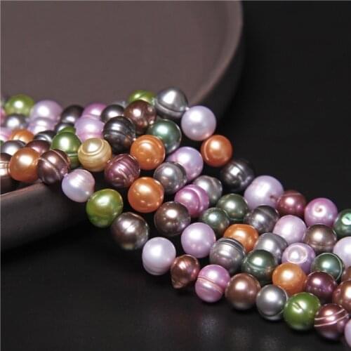 8-9mm Multicolor Freshwater Pearls Baroque Irregular Pearl Beads For DIY Women Handmade Bracelet Charms Accessories 14'Strands