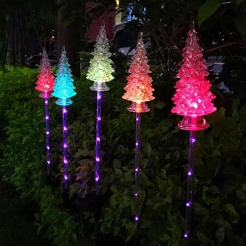 Sunlight Solar Lamp Christmas Tree Led Solar Pathway Lights Waterproof Outdoor Solar Lights for Garden/Landscape/Path/Yard/Patio