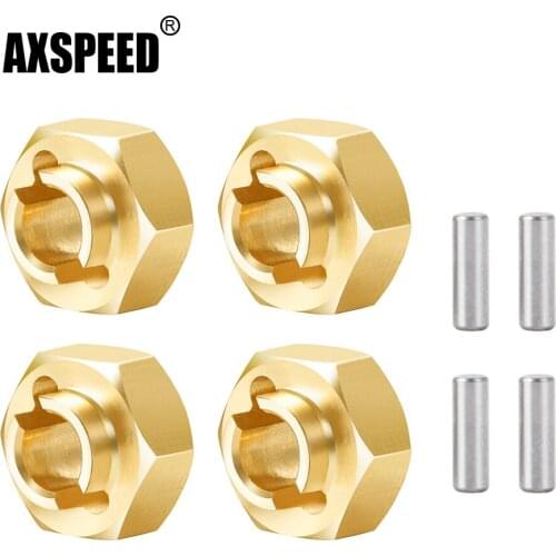 AXSPEED 4.5mm Thickness Wheel Hub Hex Adapters Counterweight Coupler for Axial SCX24 90081 1/24 RC Crawler Car Axle Upgrade Part
