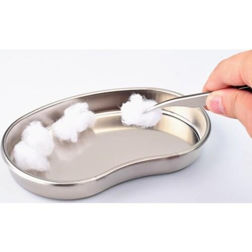 Tattoo Plate Stainless Steel Sterilization for Permanent Eyebrow Lip Dental Silver Bending Tray Disinfection Tattoo Accesories