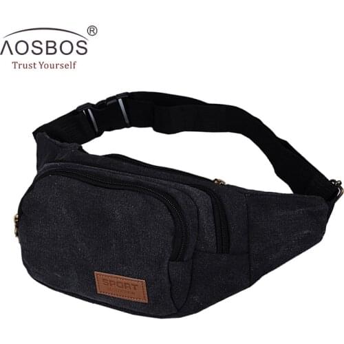 Men Vintage Canvas Waist Pack Fashion Durable Money Belt Bags Women Solid Leisure Leg Bag Pouch
