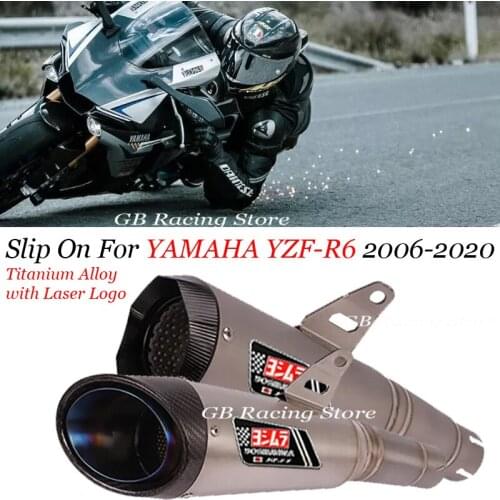 Motorcycle Titanium Alloy Exhaust Pipe Mid Pipe Carbon Escape Moto Muffler DB Killer Slip On For YAMAHA YZF-R6 2020 2006-2020