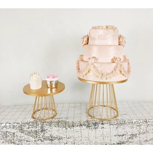 1pcs gold wedding cake stand set 12 pieces cupcake barware decorating cooking cake tools party dinnerware