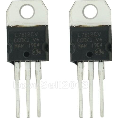 10Pcs 7812 L7812CV L7812 TO-220 12V voltage regulator NEW