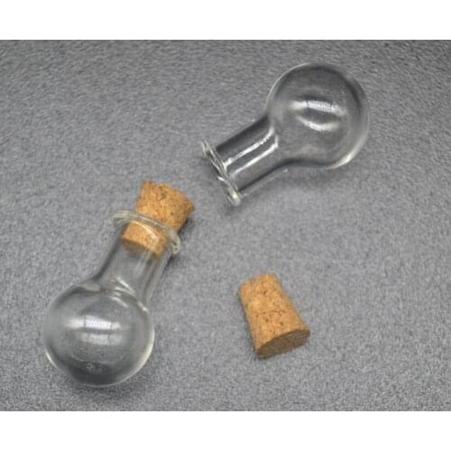 10pcs light bulb shape glass Bottle Wishing Bottle Vials Empty Sample Jars with Cork Stopper Wedding Wish Jewelry Party Favor