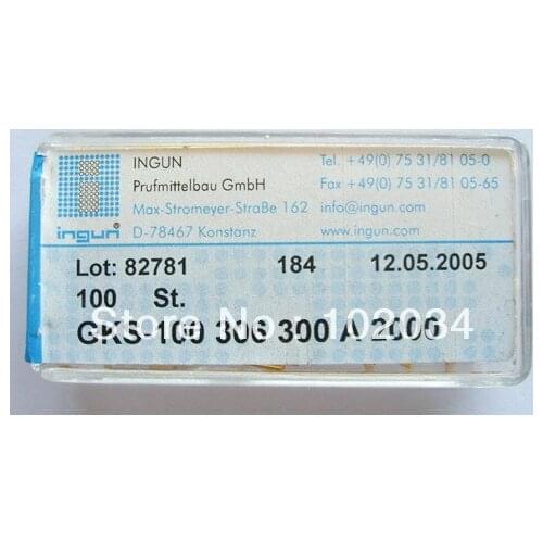 100PCS/LOT 100% ORIGINAL INGUN GKS-100-306-300 GKS-100 306 300 A 2000 Spring Test Probe Pogo Pin made in Germany