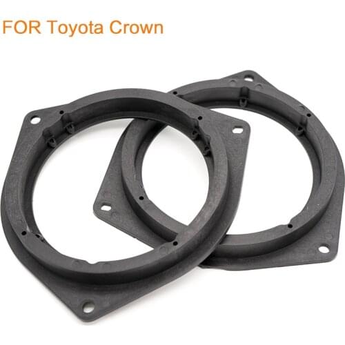 2pcs Car Speaker Mounts 6.5 Inch Solid Washer Pad Audio Speaker Adapter Mat Ring for Toyota Corolla Crown Reiz BYD F3