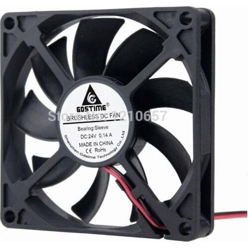 50 Pieces lot Gdstime 2pin 24V 8015s 80 x 80 x 15mm 80MM 8cm DC Mini Radiator Cooler Cooling Fan