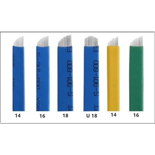 500 Pcs12,14,18 needles for manual pen Semi permanent makeup manual fog pen needle microblading eyebrow pen needles