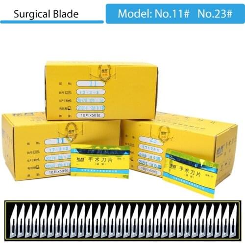 500pcs 11# 23# Carbon Steel Surgical Scalpel Blades DIY Cutting Tool PCB Repair Animal Surgical Knife Replacement Hobby Blade