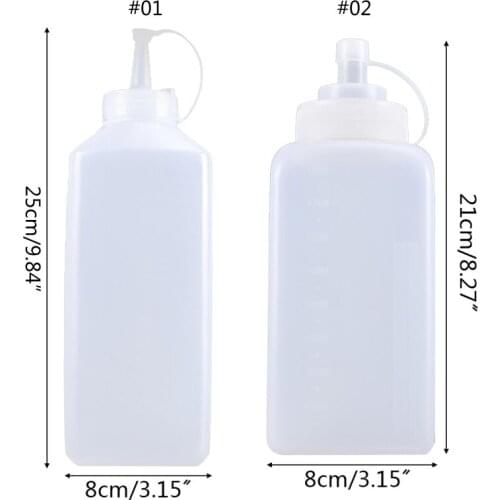 800ml Squeeze Bottle Jam Tomato Salad Sauce Dispenser Condiment Dressing Ketchup Jam Bottles Kitchen Accessories