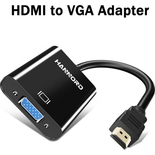 Hannord HDMI-compatible to VGA Adapter Converter Adapter 1080P Male to Female Digital Analog Video Audio For PC Laptop TV Box