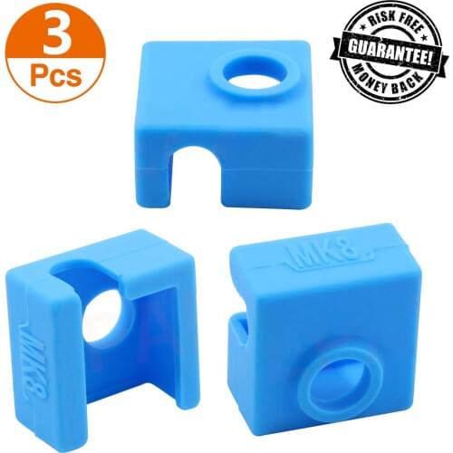 3D Printer Heater Block Silicone Cover MK7 MK8 MK9 Silicone Sock for MK7/8/9 3D Printer Hotend Extruder Creality CR-10 S4 S5