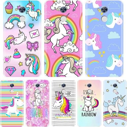 Phone Case For Huawei Honor 4C 5C 6C 6A Pro Soft Cute Rainbow Unicorn Cover For Huawei Honor 4X 5A 5X 6 6X 5C Case Silicone