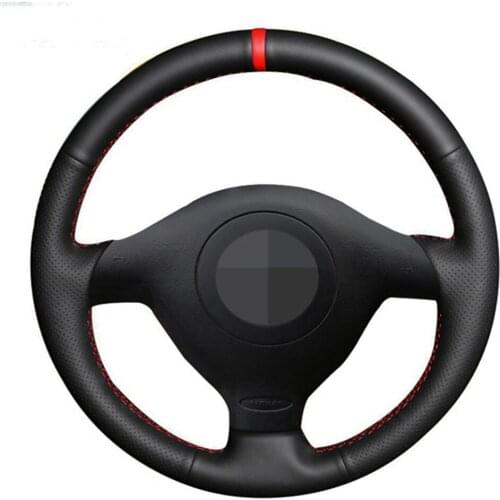 Car Steering Wheel Cover DIY Genuine Leather For Volkswagen VW Seat Leon 1999-2004 Polo 1999-2002 Golf 4 Passat B5 1996-2003