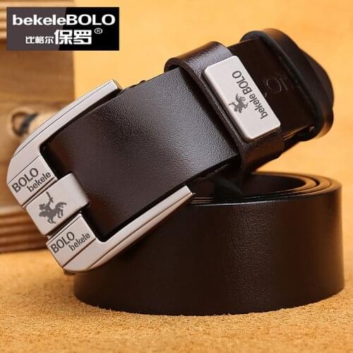 Man Belt Leather Genuine Leather Belt Men Belts for Men Strap Male Mens Belts Casual Vintage Pin Buckle Broekriemen Heren 1093