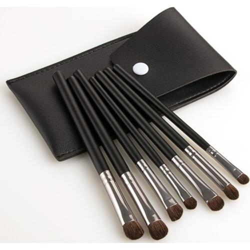 7 Pcs Animal Horse Hair Makeup Brushes Set Eye Shadow Blending Eyeliner Eyelash Eyebrow Make Up Brushes Professional Eyeshadow