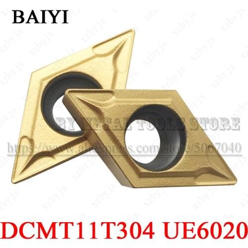 10PCS DCMT11T304 DCMT32.51 UE6020 carbide inserts Internal Turning tool DCMT 11T304 Lathe Tools Milling cutter CNC tool
