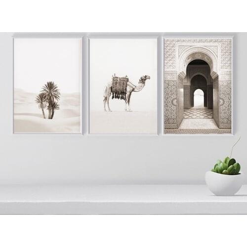 Wall Art Canvas Painting European Morocco Door Nordic Style Desert Vintage Posters And Prints Picture For Living Room Home Decor