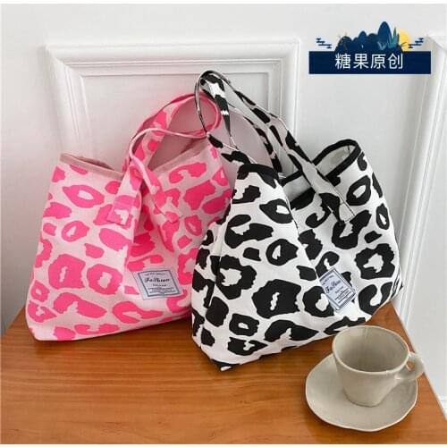 New Women Casual Tote Bag Fashion Leopard Pattern Luxury Handbags for Girl Brand Designer Fashion Shoulder Bag Big Womens Bag