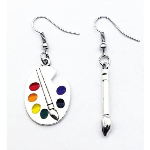 2020 New Palette Earrings Earrings Artist brush Earrings Wonderful Bright Artist Palette Earrings