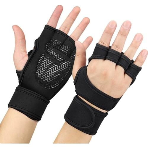 1 Pair -slip Sports Gym Fitness Gloves Shockproof Weight Lifting Training Glove Half Finger MTB Cycling Gloves for Men Women