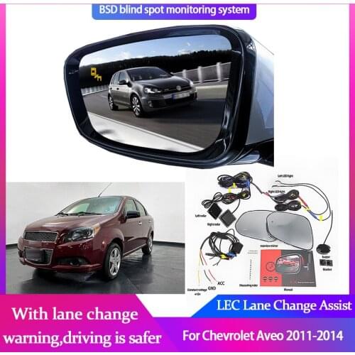 Radar Detector BSD Blind Spot Detective Car Mirror Accessories LED Indicator Security Drive Parts For Chevrolet Aveo 2011-2014